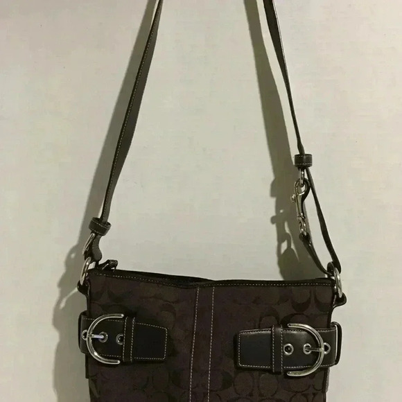 Coach brown signature fabric print canvas/ leather - Picture 2 of 8